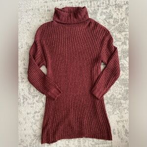 sweater dress with turtleneck